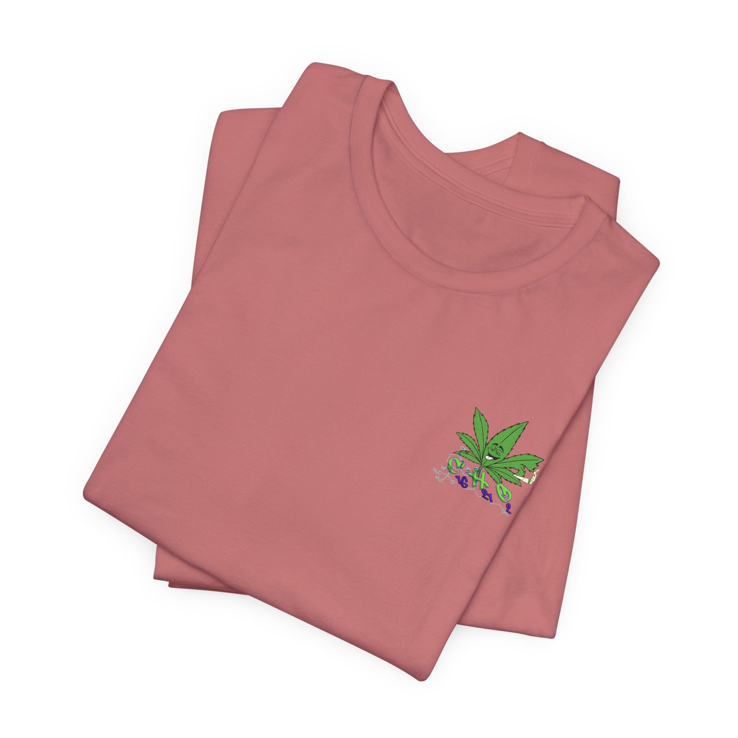 C16H21O2 - Minimal Marijuana Plant Graphic T-Shirt