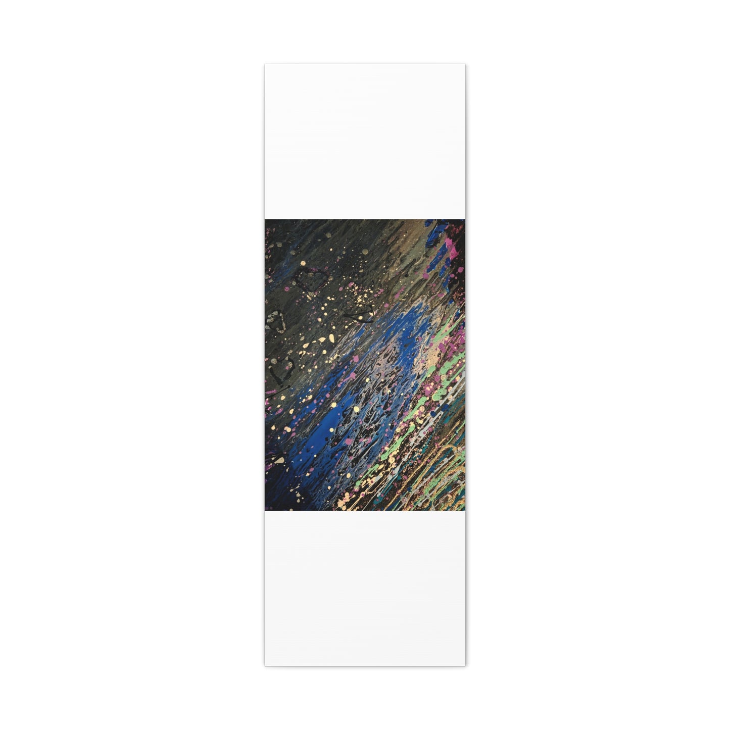 Abstract Splatter Matte Canvas Print — Colorful Fluid Art Wall Decor, Stretched 1.25"
