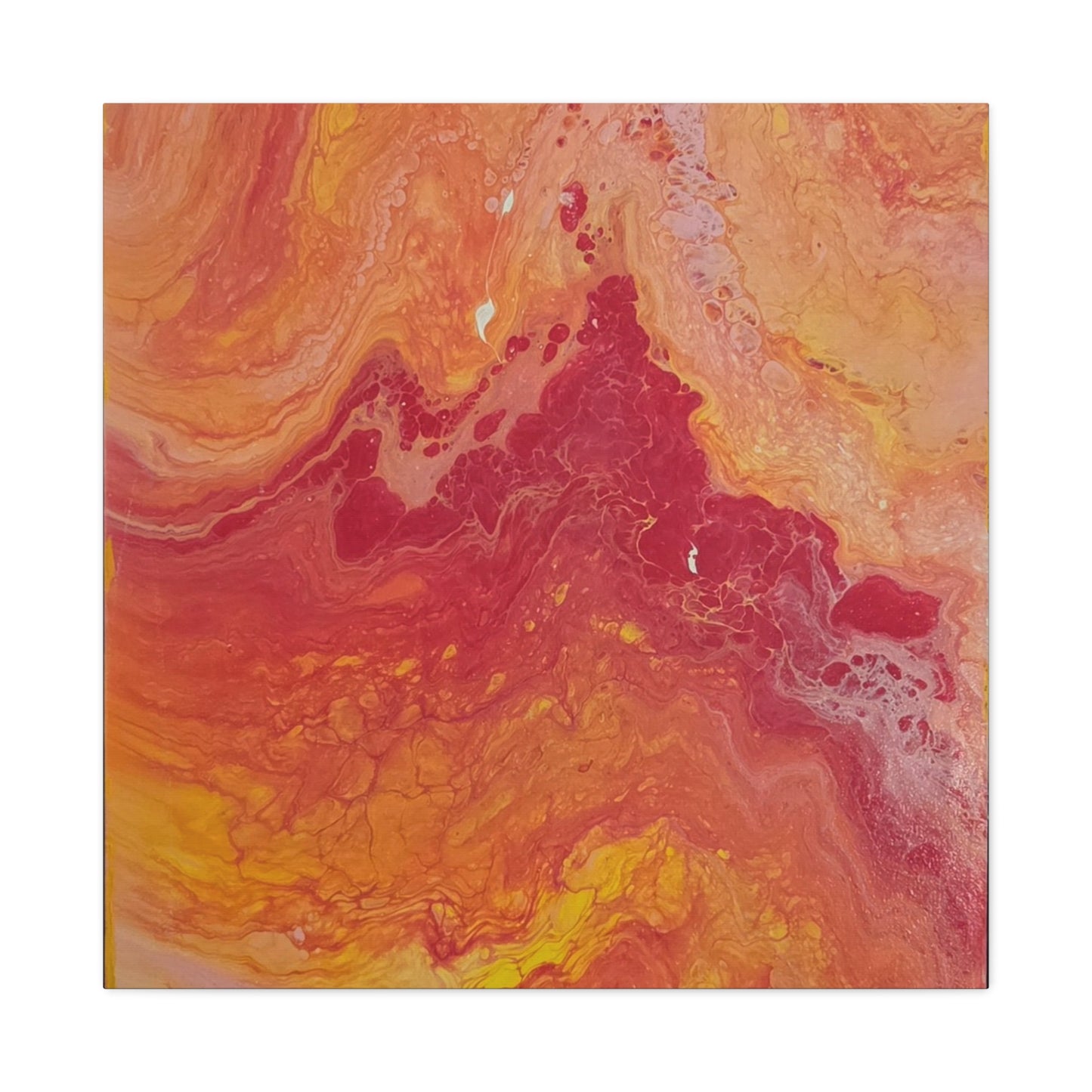 Abstract Pepto Popured - Sunset Swirl Matte Canvas Art - Stretched 1.25"
