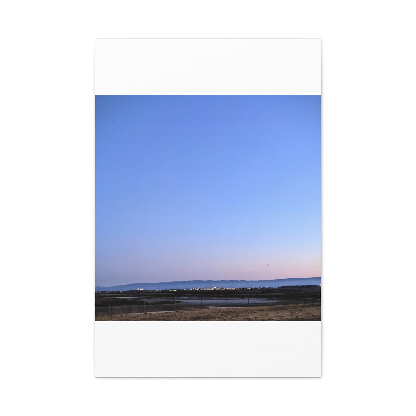 Serene Blue Horizon Matte Canvas Print — Stretched Wall Art