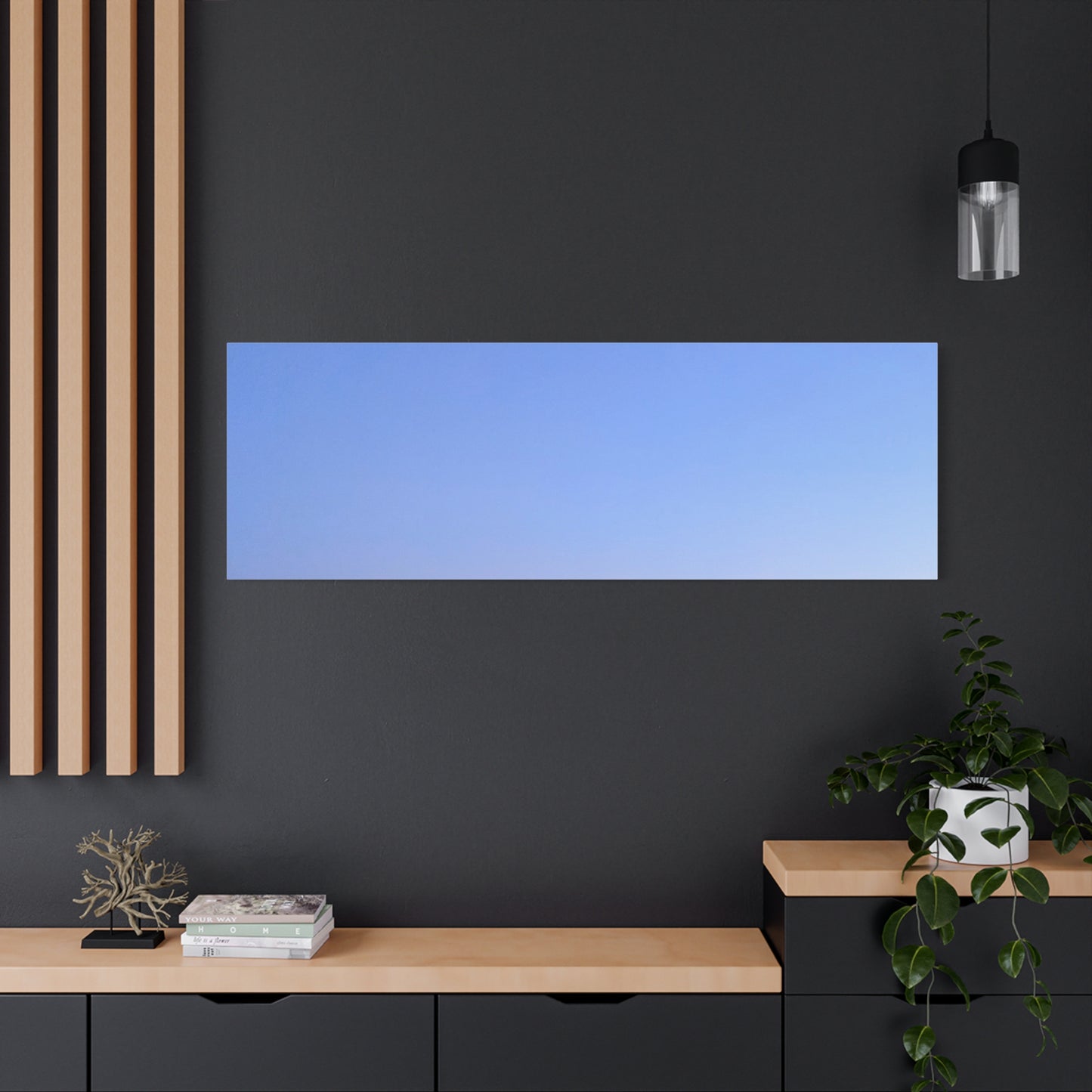Serene Blue Horizon Matte Canvas Print — Stretched Wall Art
