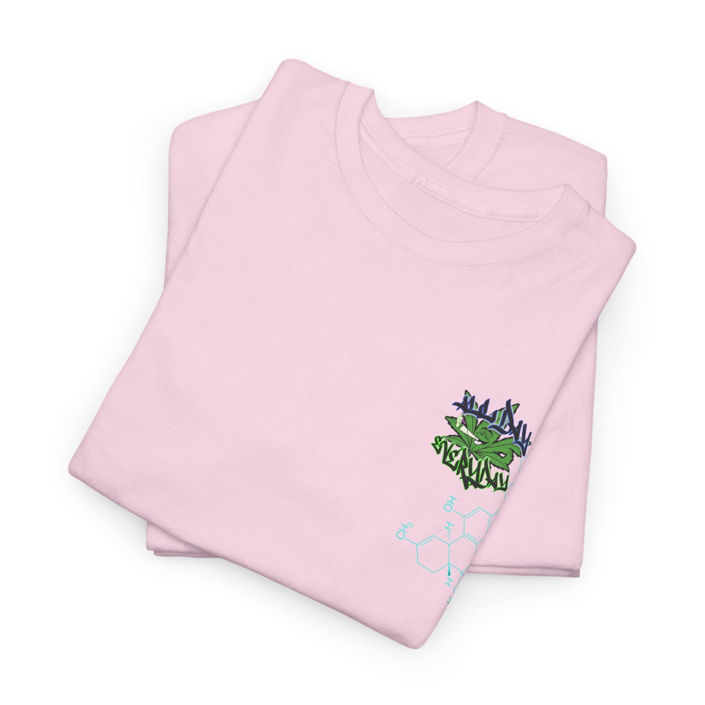 AllDay | Everyday - molecular logo — Green Graffiti Plant Design Chest & Back Print