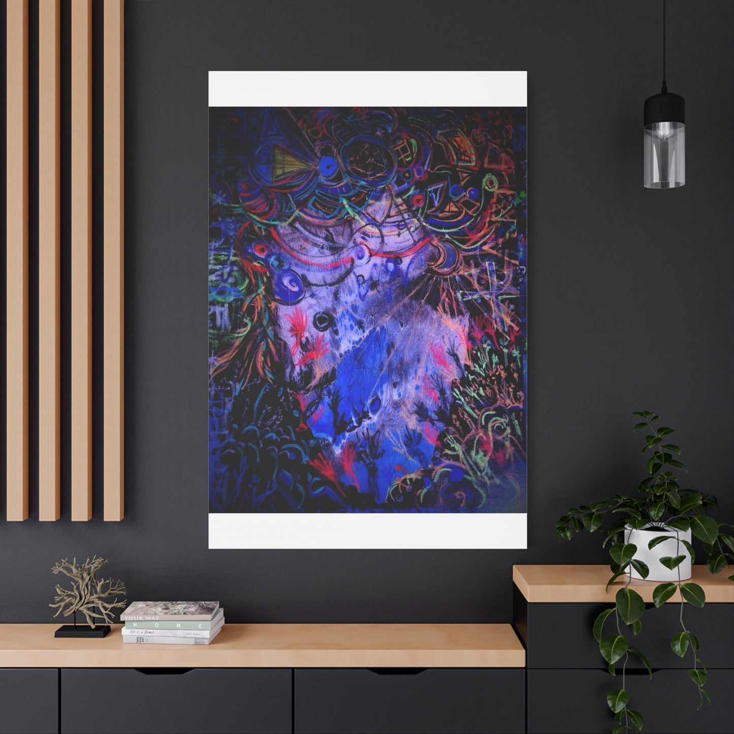 soul_extractions - Abstract Neon Canvas Art - Vibrant Psychedelic Wall Decor