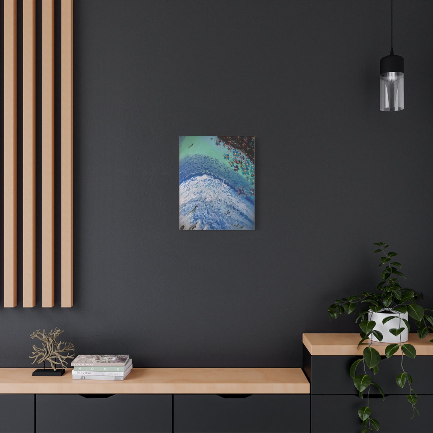 floetrol&flowers - Abstract Matte Canvas Print — Floral Accents Stretched Wall Art