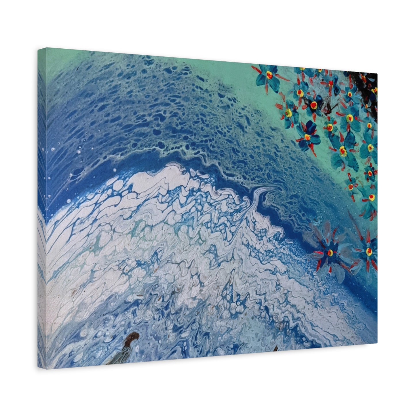 floetrol&flowers - Abstract Matte Canvas Print — Floral Accents Stretched Wall Art