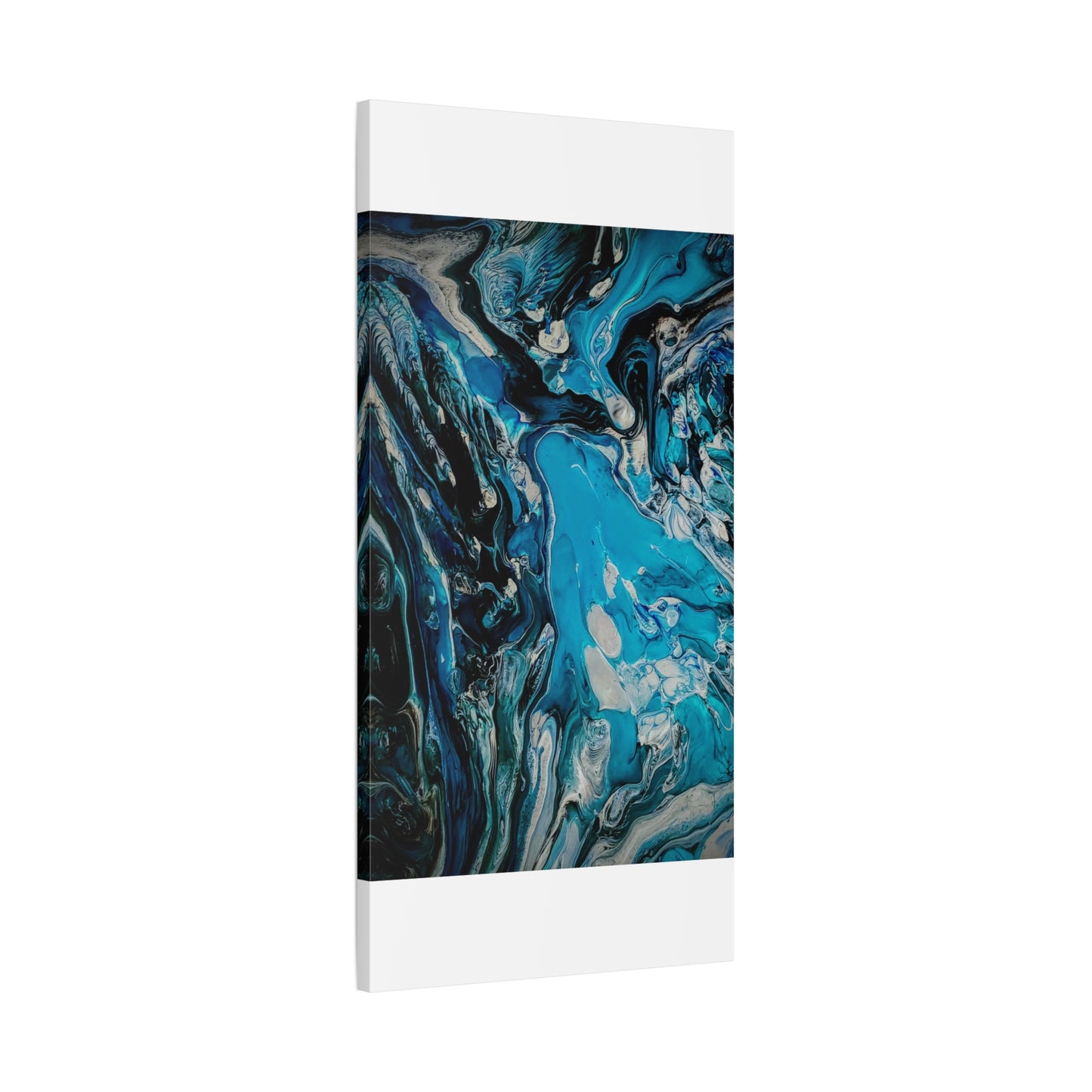 Blue Ocean Abstract Matte Canvas Print — Stretched Wall Art