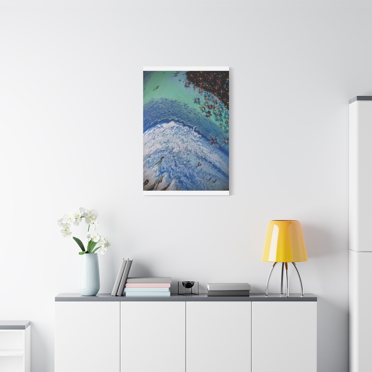floetrol&flowers - Abstract Matte Canvas Print — Floral Accents Stretched Wall Art