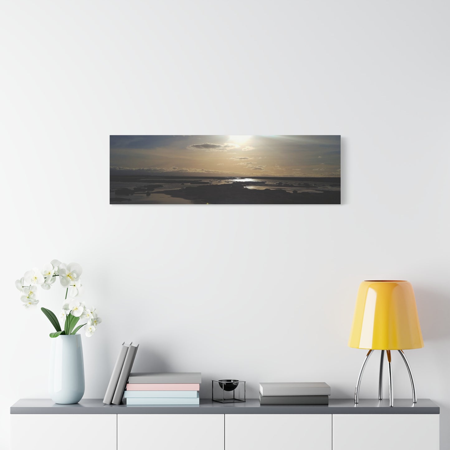 Don Edwards wildlife preserve - Reflection Canvas Wall Art — Coastal Landscape Print