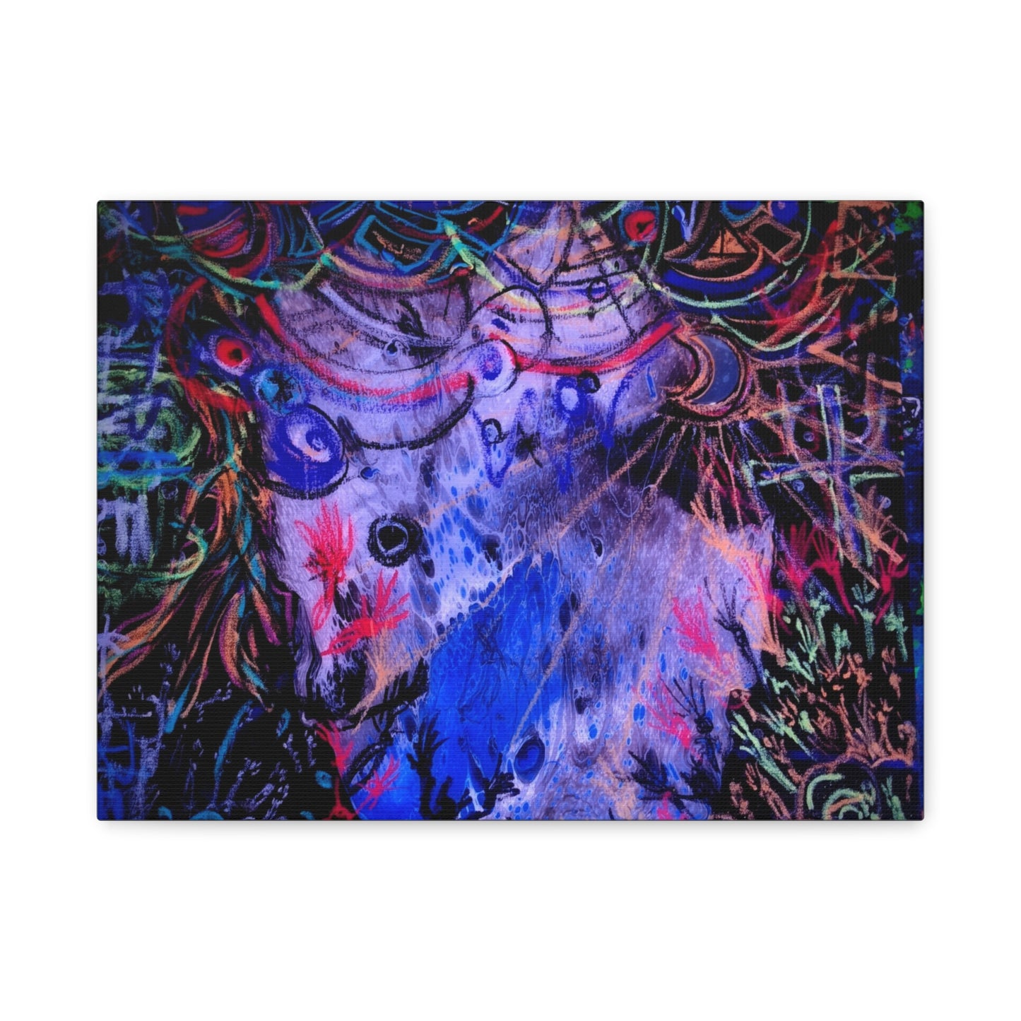 soul_extractions - Abstract Neon Canvas Art - Vibrant Psychedelic Wall Decor