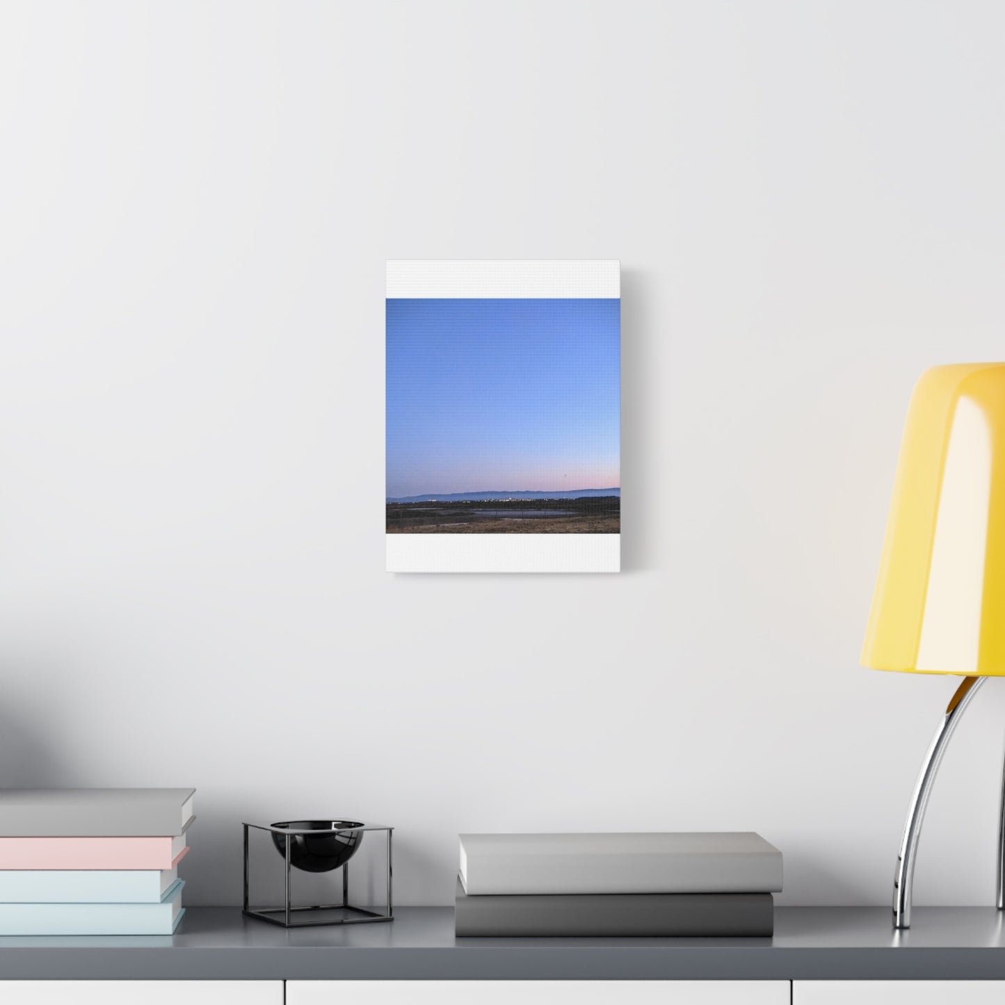 Serene Blue Horizon Matte Canvas Print — Stretched Wall Art