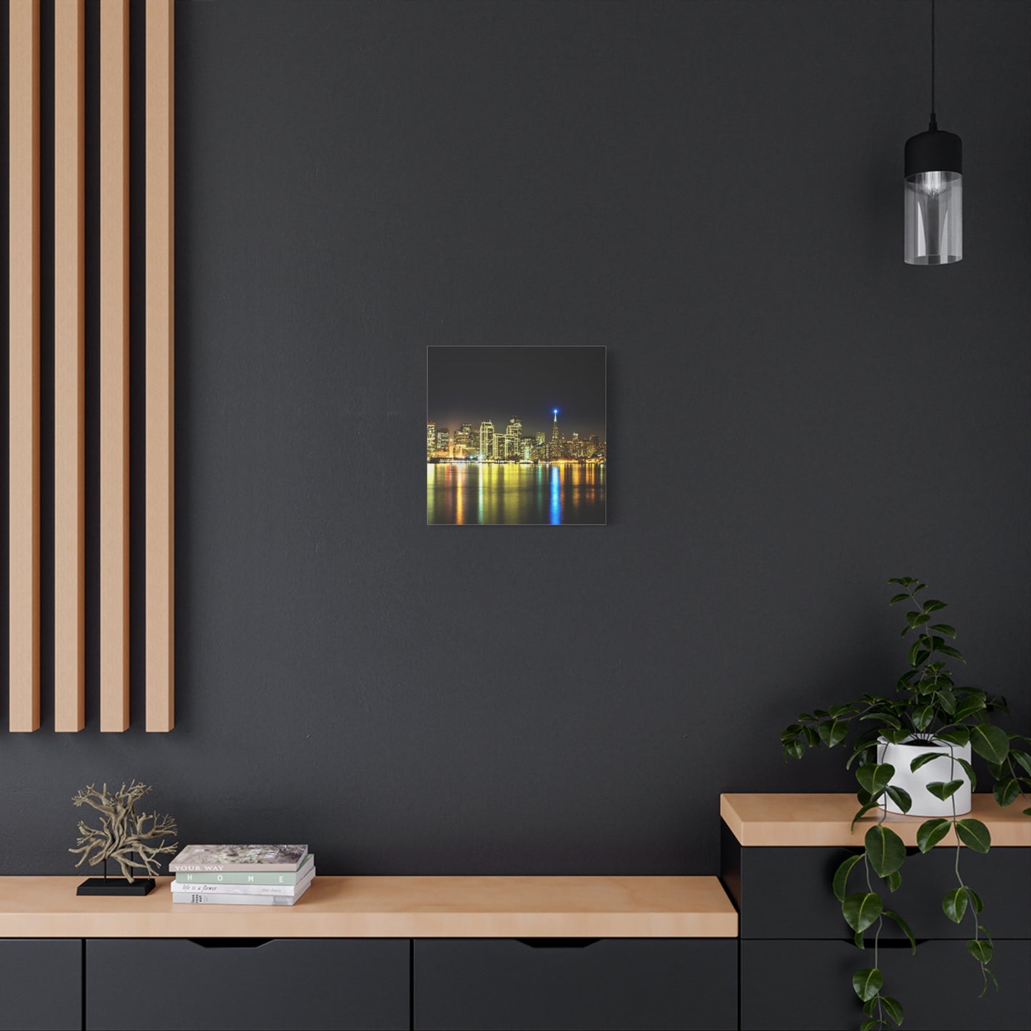San Francisco Night Skyline Matte Canvas Print — Stretched 1.25"