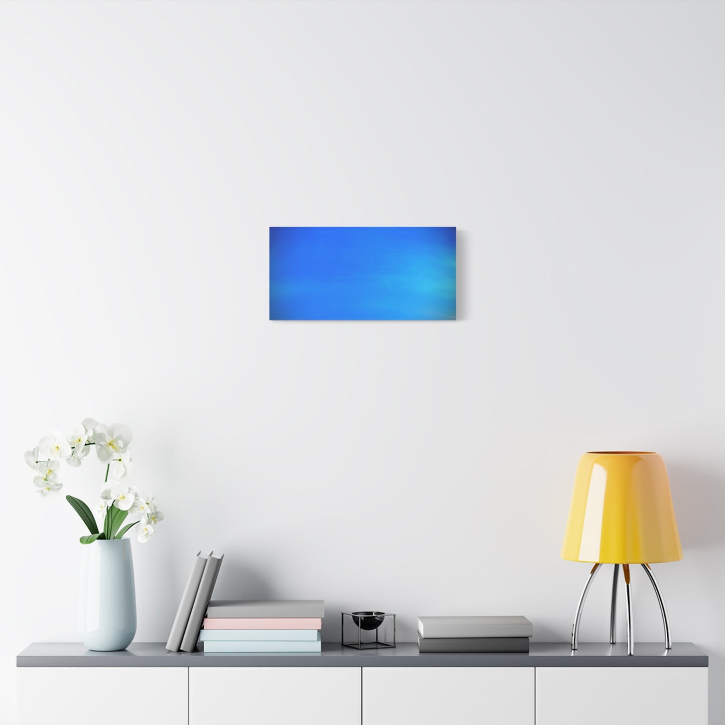 Blue Burst - Gradient Matte Canvas Print — Abstract Ocean Wall Art, Stretched 1.25"