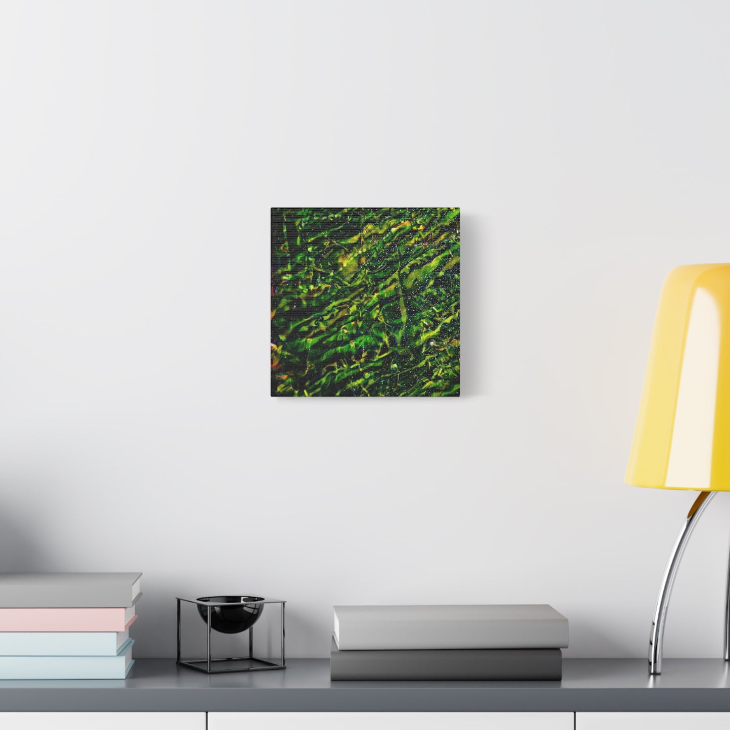 Confessions - Abstract Green Texture Canvas - Matte Stretched Wall Art