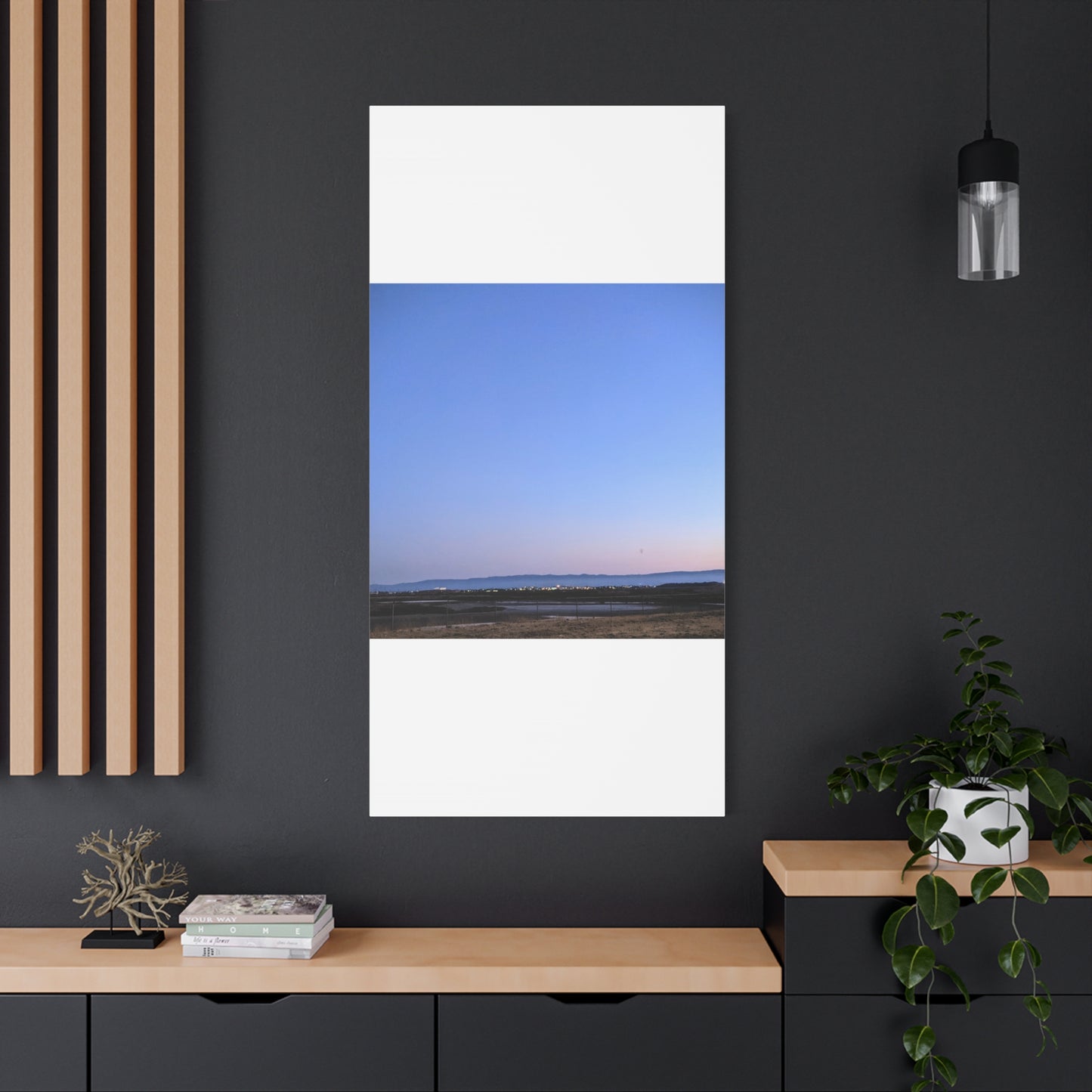 Serene Blue Horizon Matte Canvas Print — Stretched Wall Art