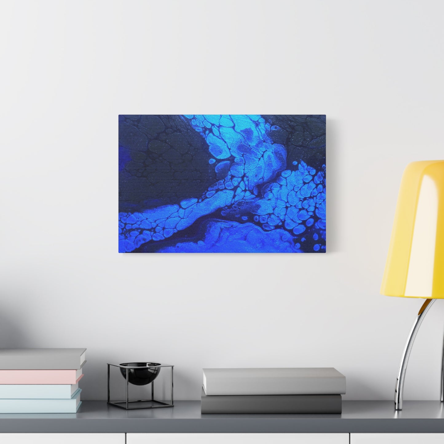 Abstract Blue Ocean Canvas Print — Matte Stretched Wall Art