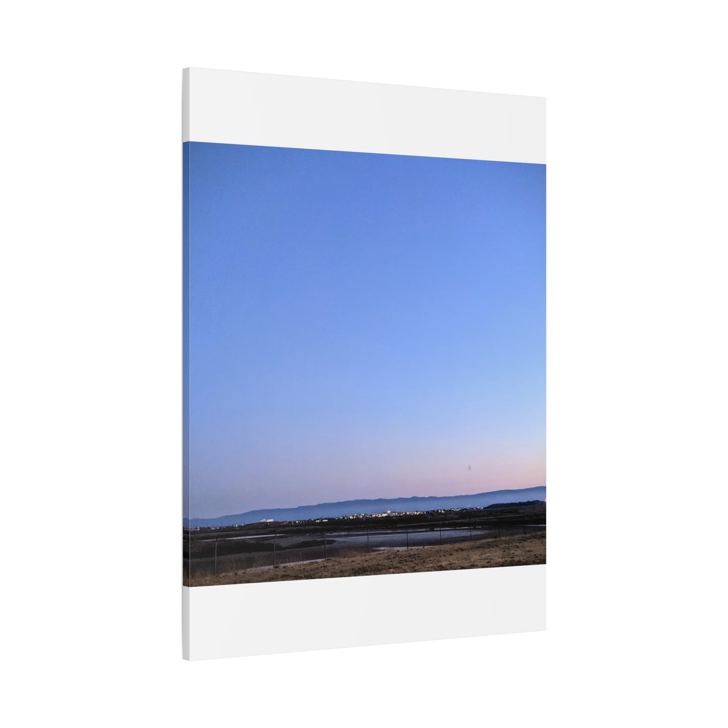 Serene Blue Horizon Matte Canvas Print — Stretched Wall Art