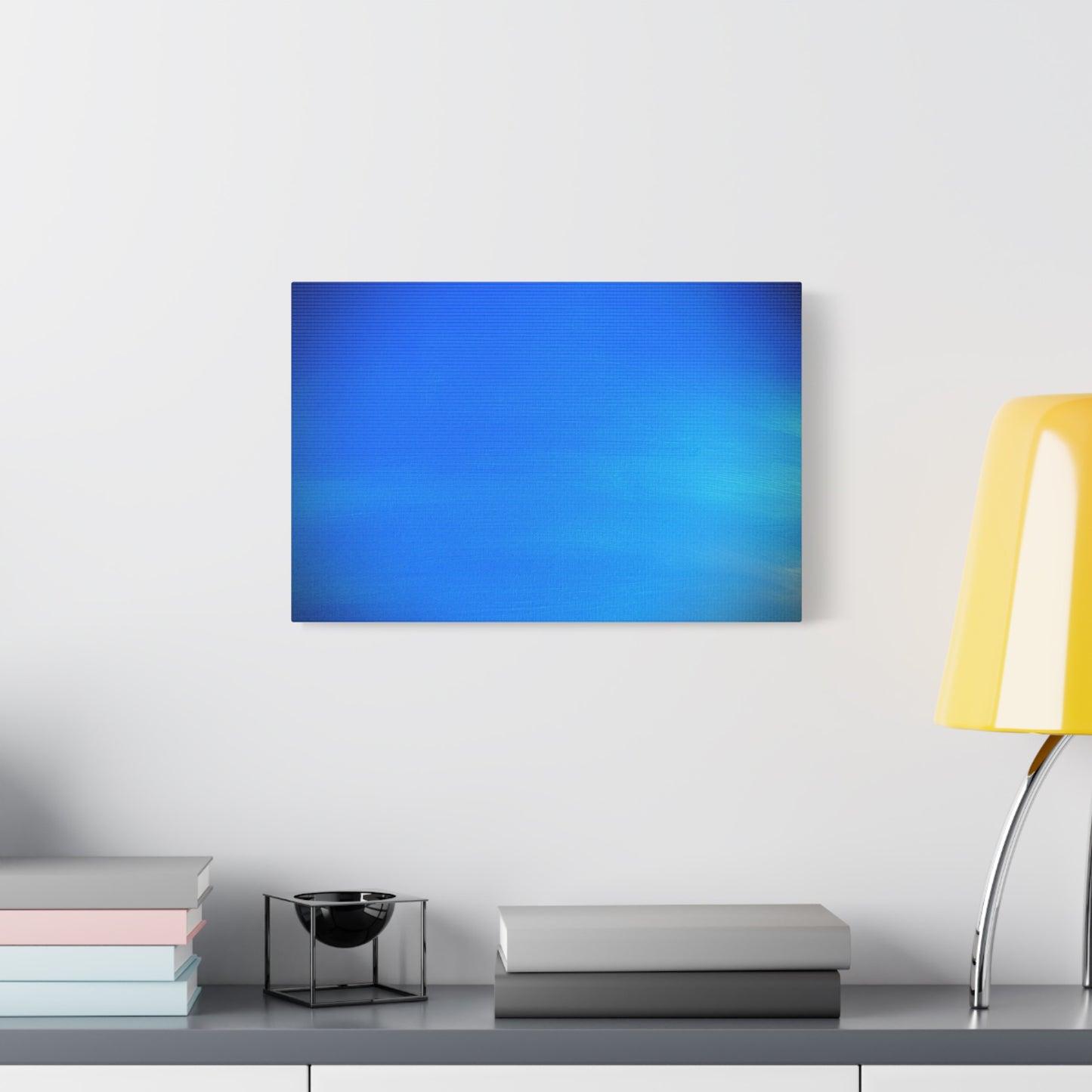 Blue Burst - Gradient Matte Canvas Print — Abstract Ocean Wall Art, Stretched 1.25"