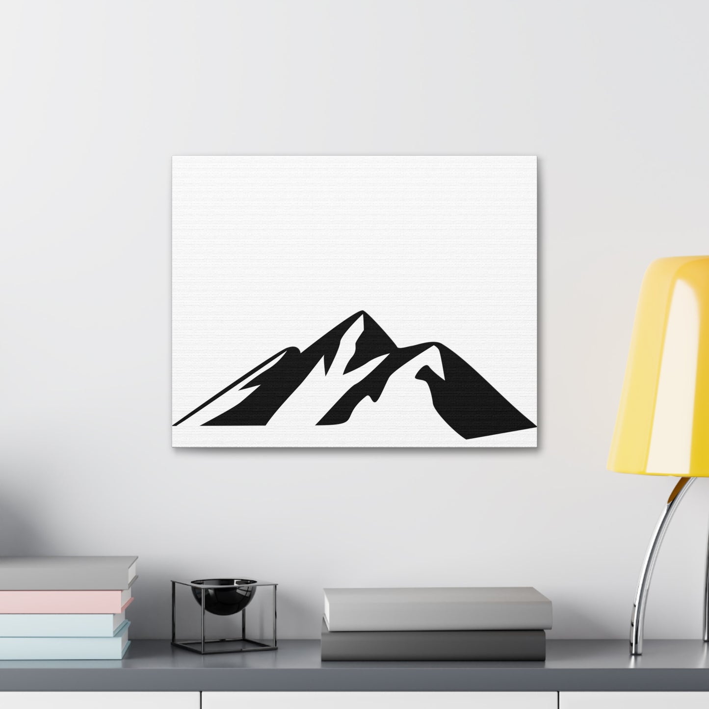 mountains002 - Mountain Silhouette Canvas Art