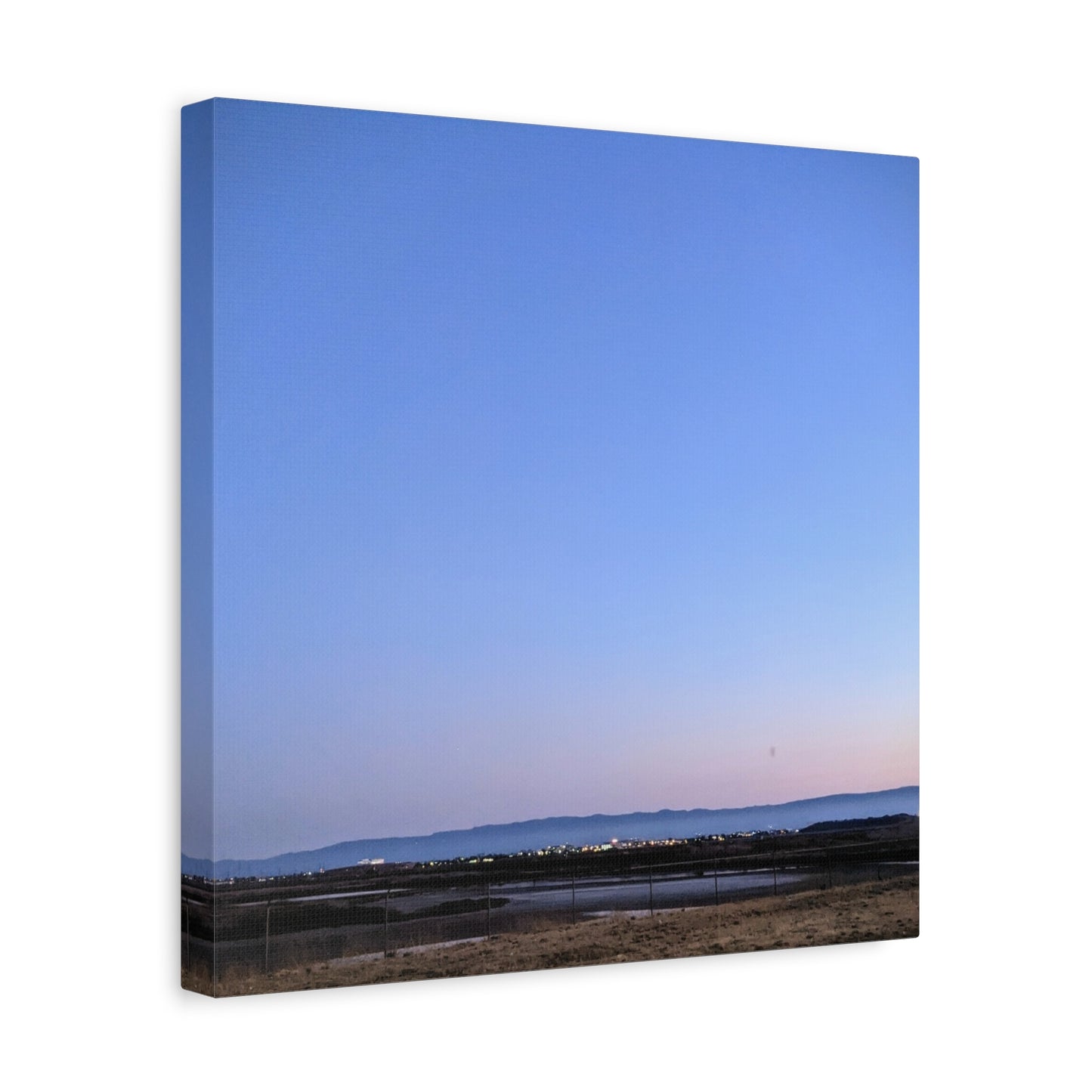 Serene Blue Horizon Matte Canvas Print — Stretched Wall Art