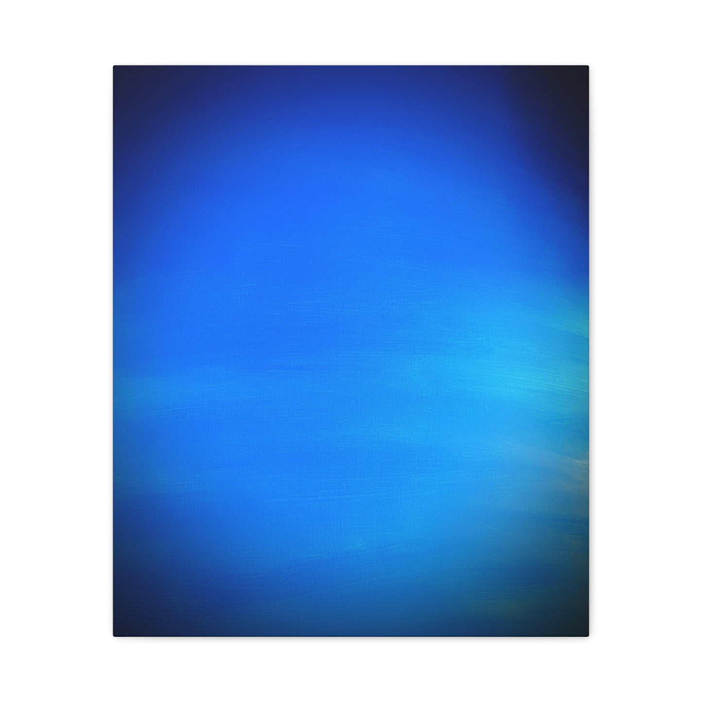 Blue Burst - Gradient Matte Canvas Print — Abstract Ocean Wall Art, Stretched 1.25"