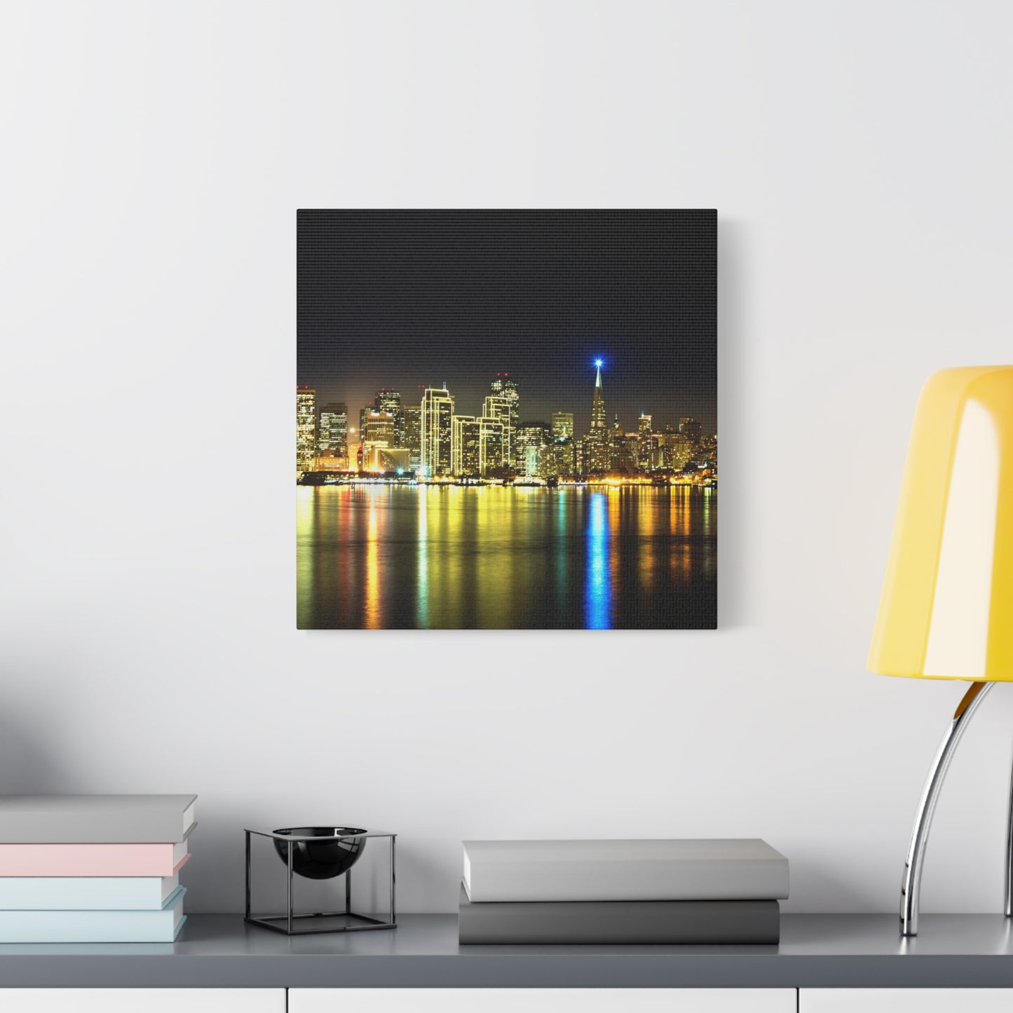 San Francisco Night Skyline Matte Canvas Print — Stretched 1.25"