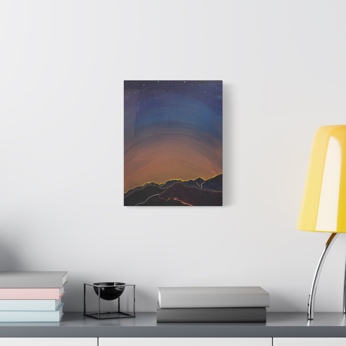 Sunset Mountain Canvas Wall Art - first light — Matte Stretched Landscape Print