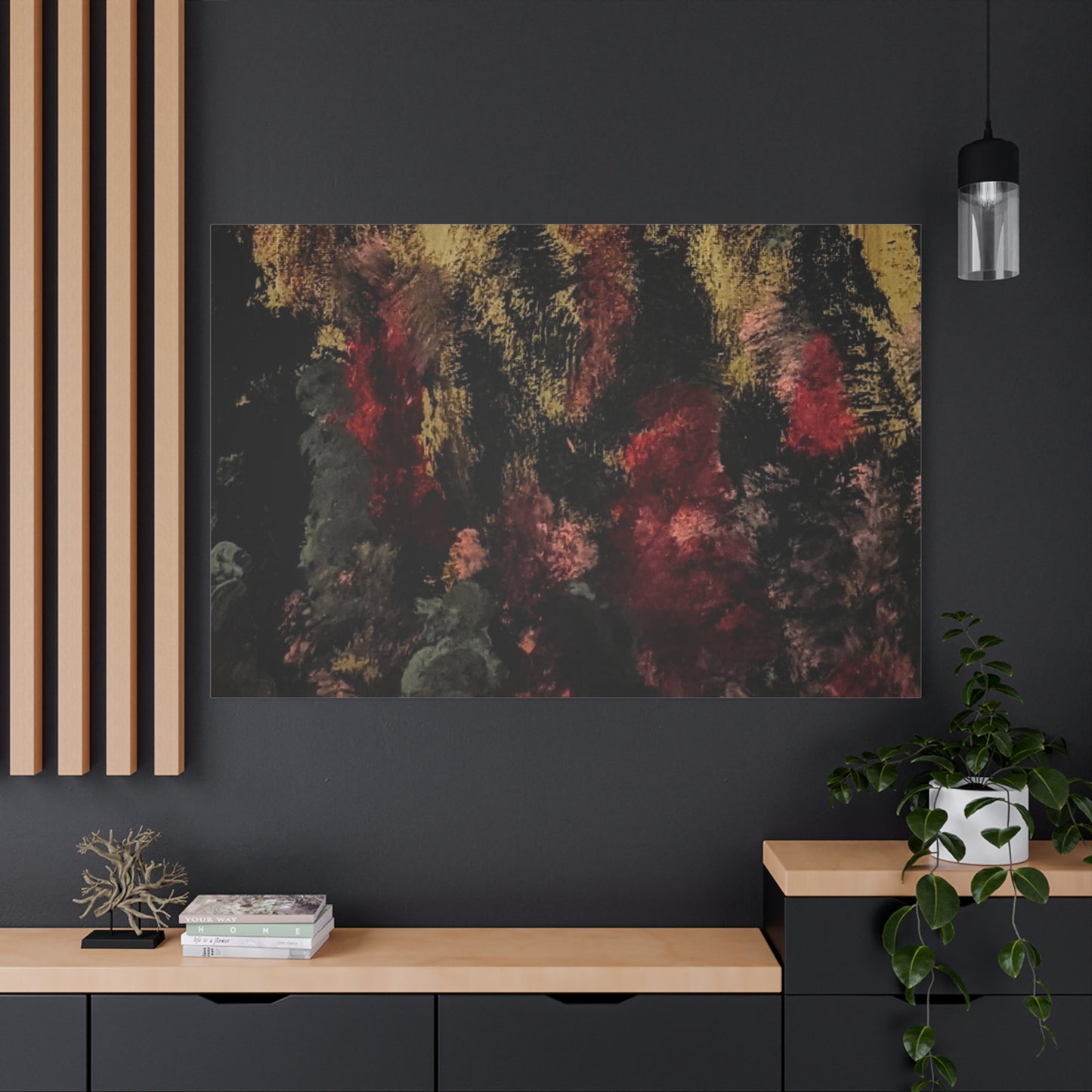 Autumn Forest Nightscape Matte Canvas Print — Stretched 1.25"
