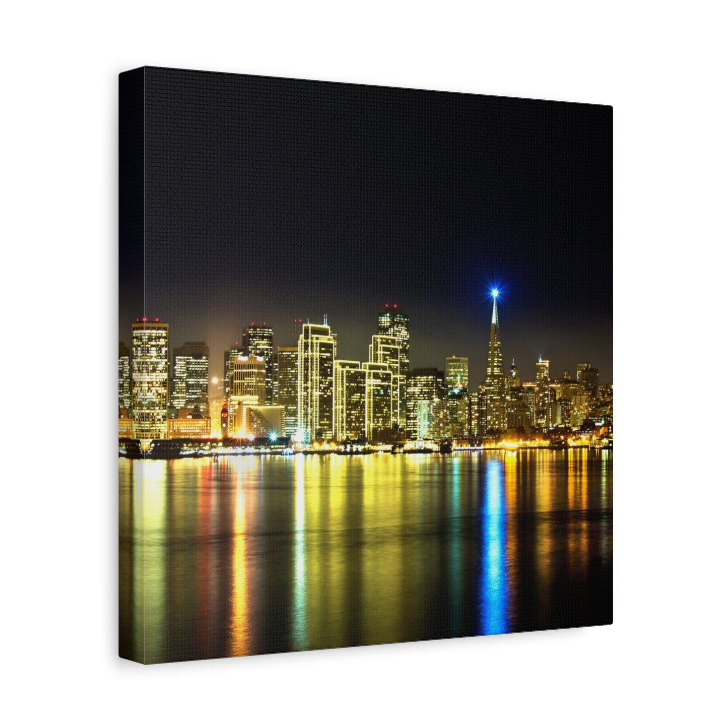 San Francisco Night Skyline Matte Canvas Print — Stretched 1.25"