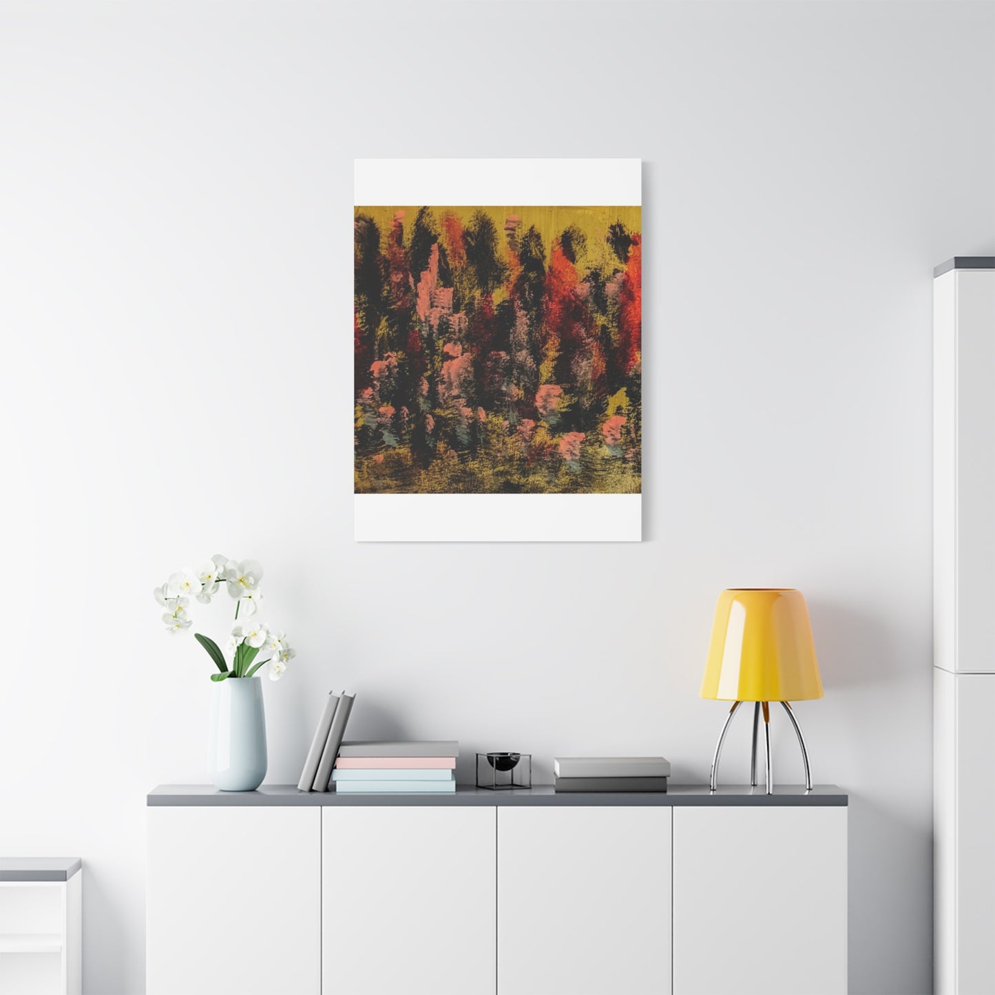 Autumn Forest Abstract — Matte Stretched Canvas