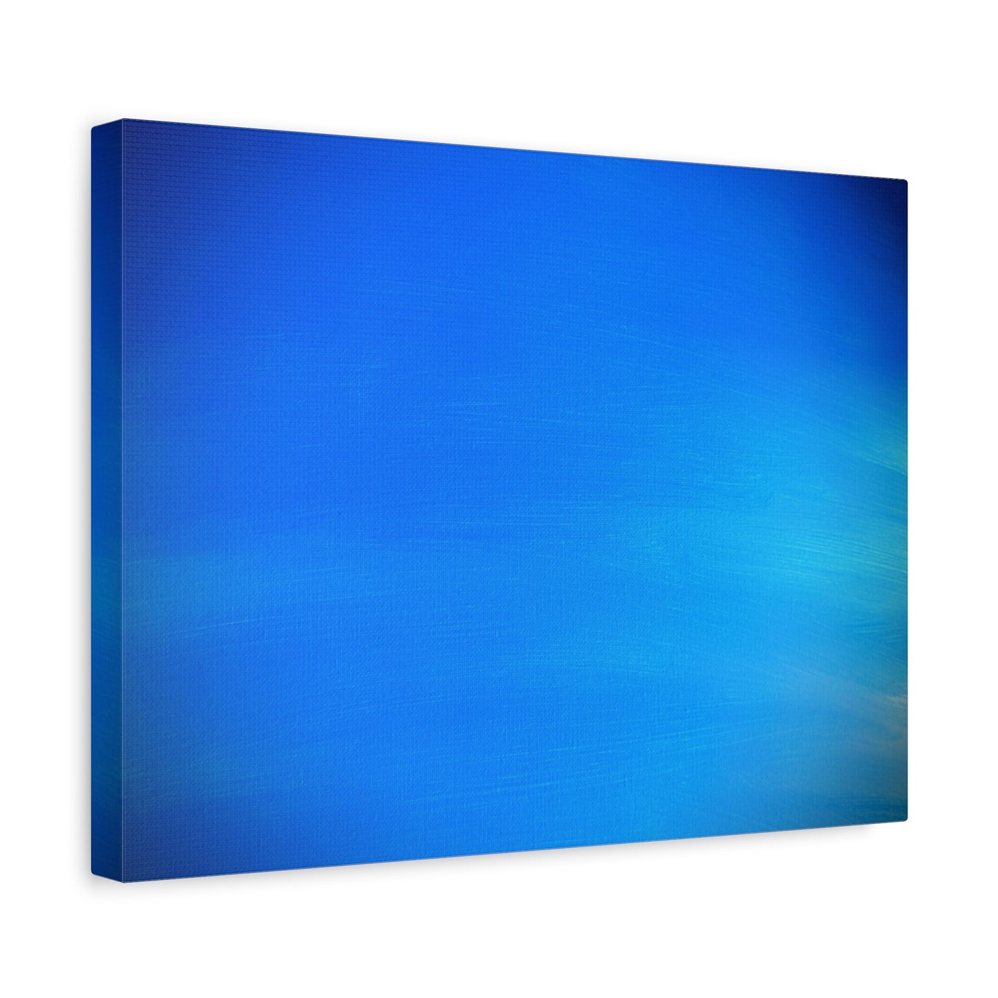 Blue Burst - Gradient Matte Canvas Print — Abstract Ocean Wall Art, Stretched 1.25"