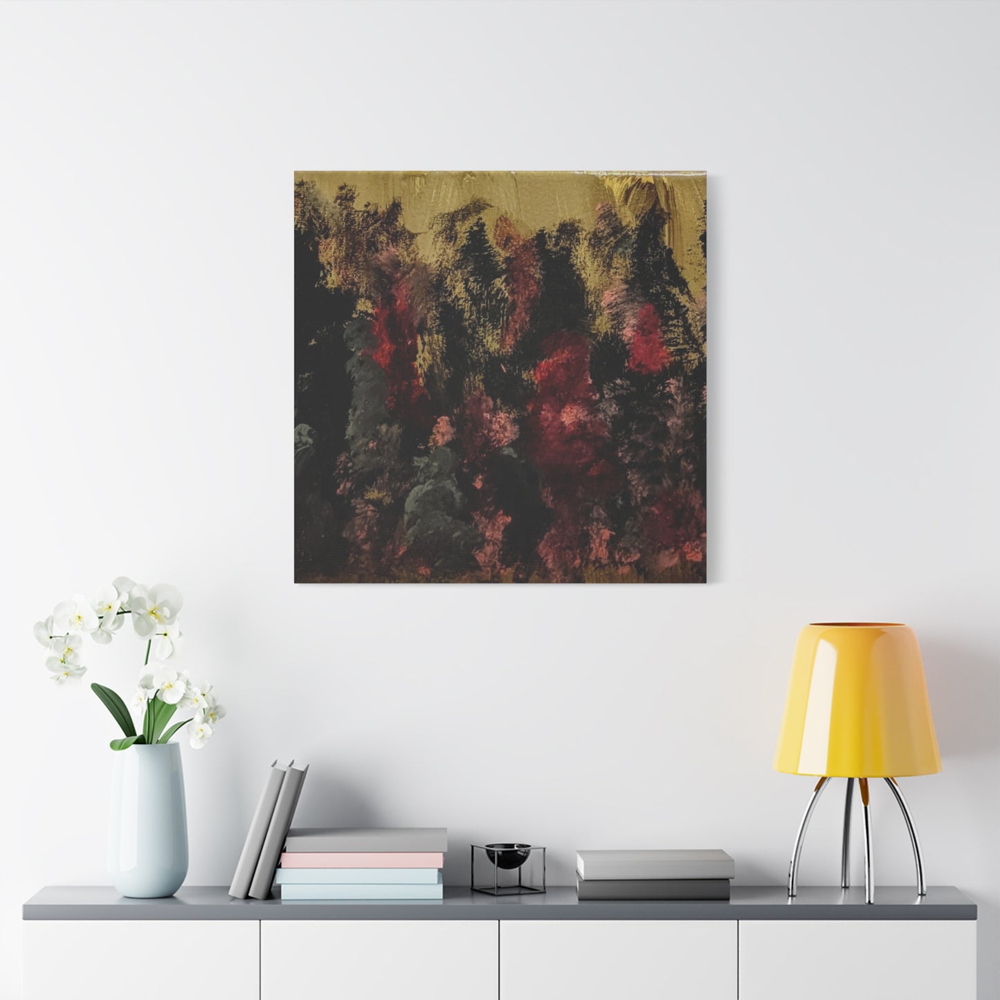 Autumn Forest Nightscape Matte Canvas Print — Stretched 1.25"