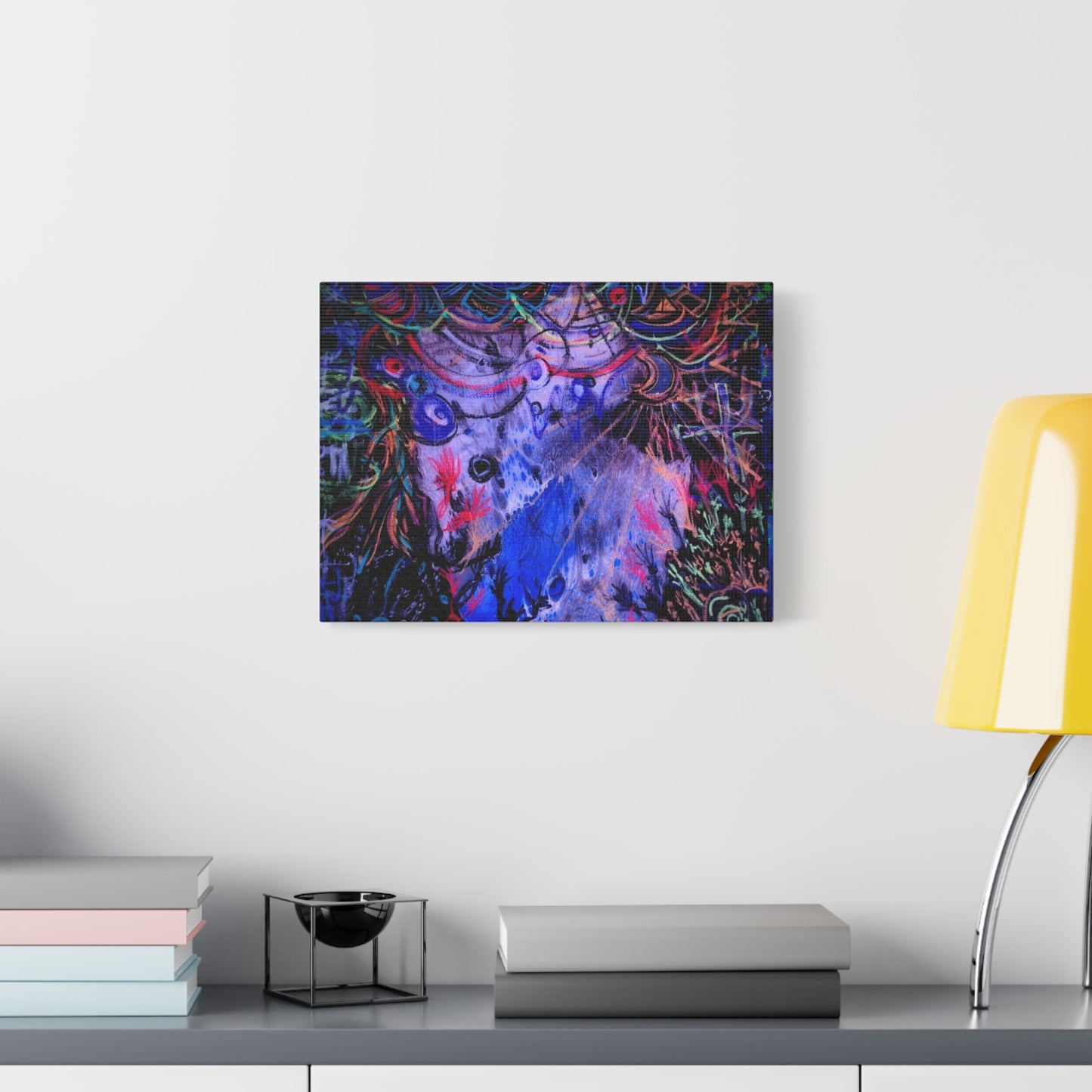 soul_extractions - Abstract Neon Canvas Art - Vibrant Psychedelic Wall Decor