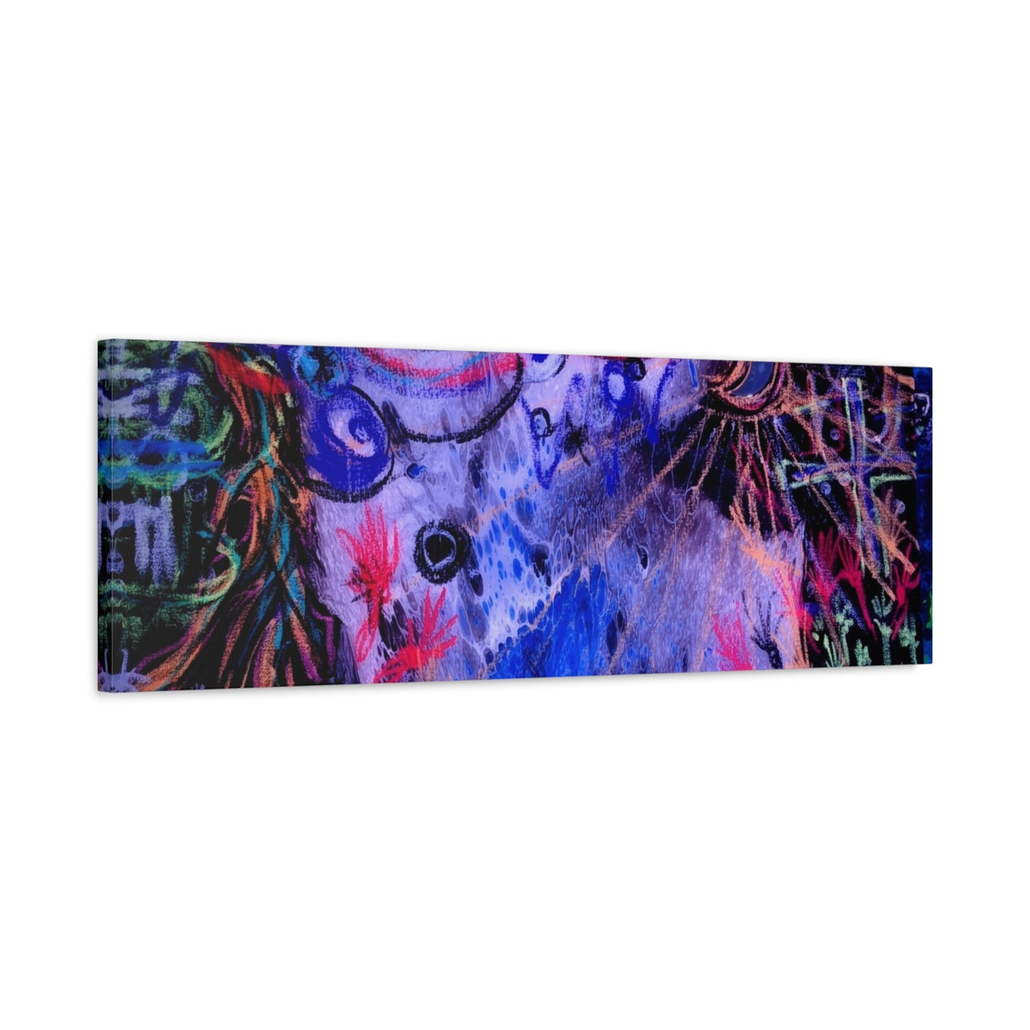 soul_extractions - Abstract Neon Canvas Art - Vibrant Psychedelic Wall Decor