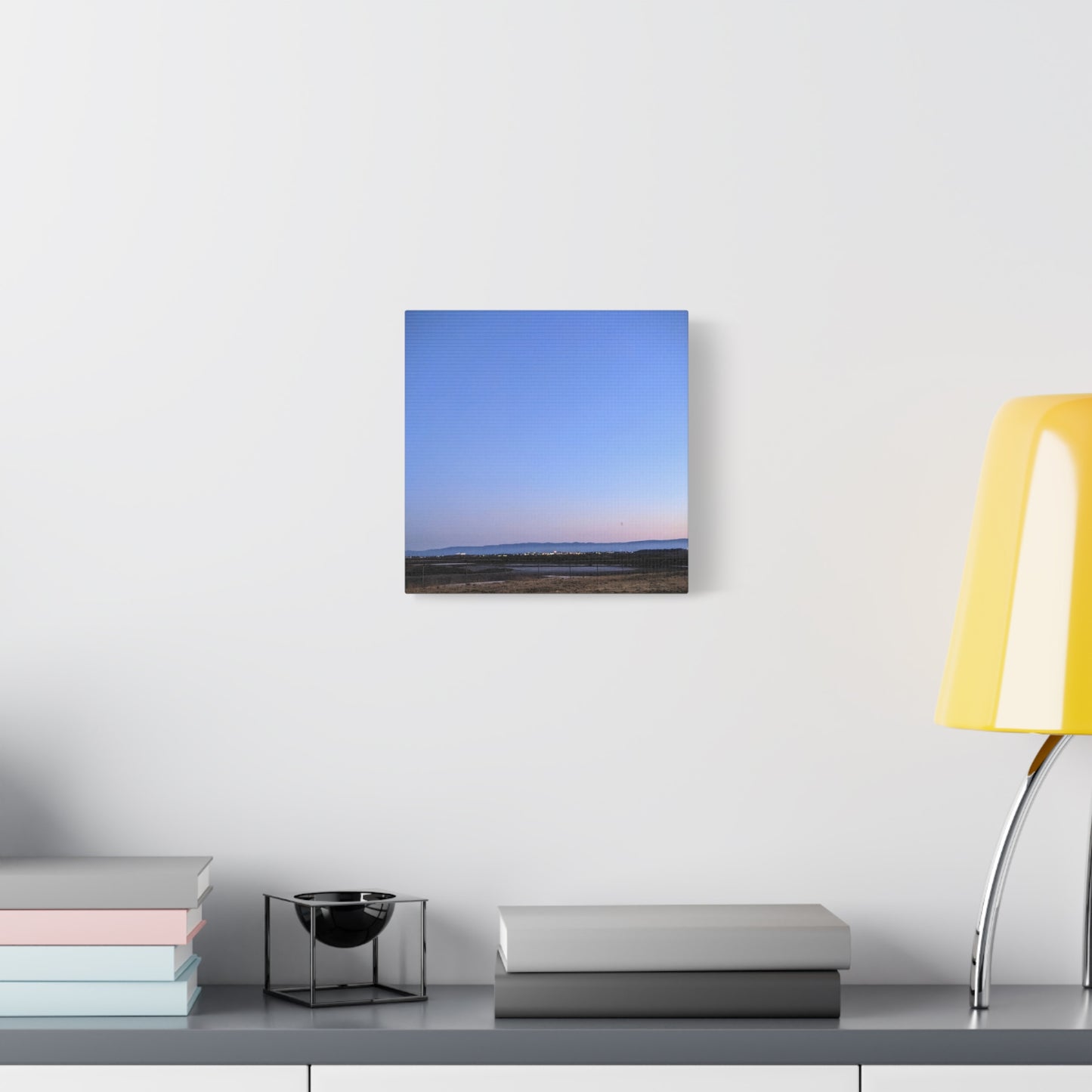 Serene Blue Horizon Matte Canvas Print — Stretched Wall Art