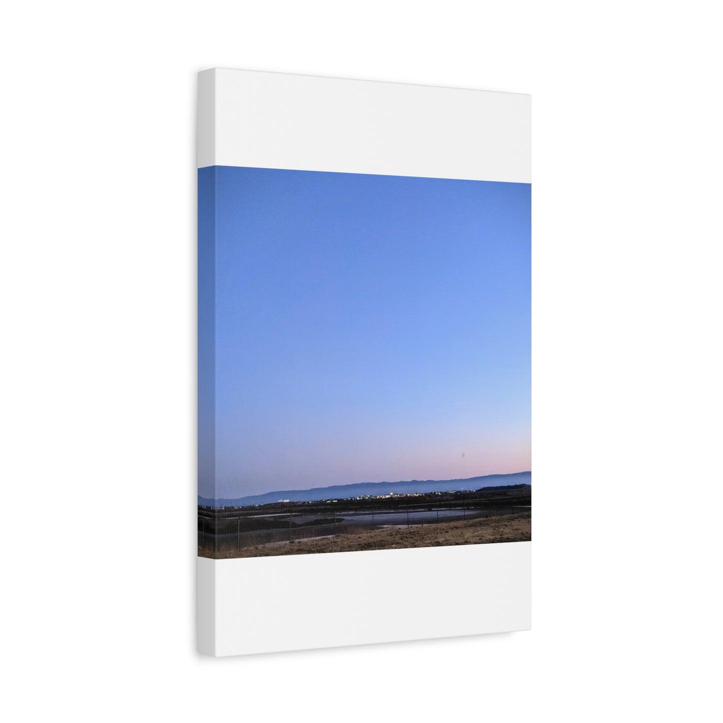 Serene Blue Horizon Matte Canvas Print — Stretched Wall Art