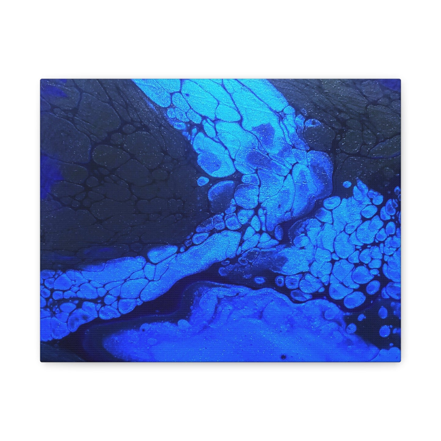Abstract Blue Ocean Canvas Print — Matte Stretched Wall Art