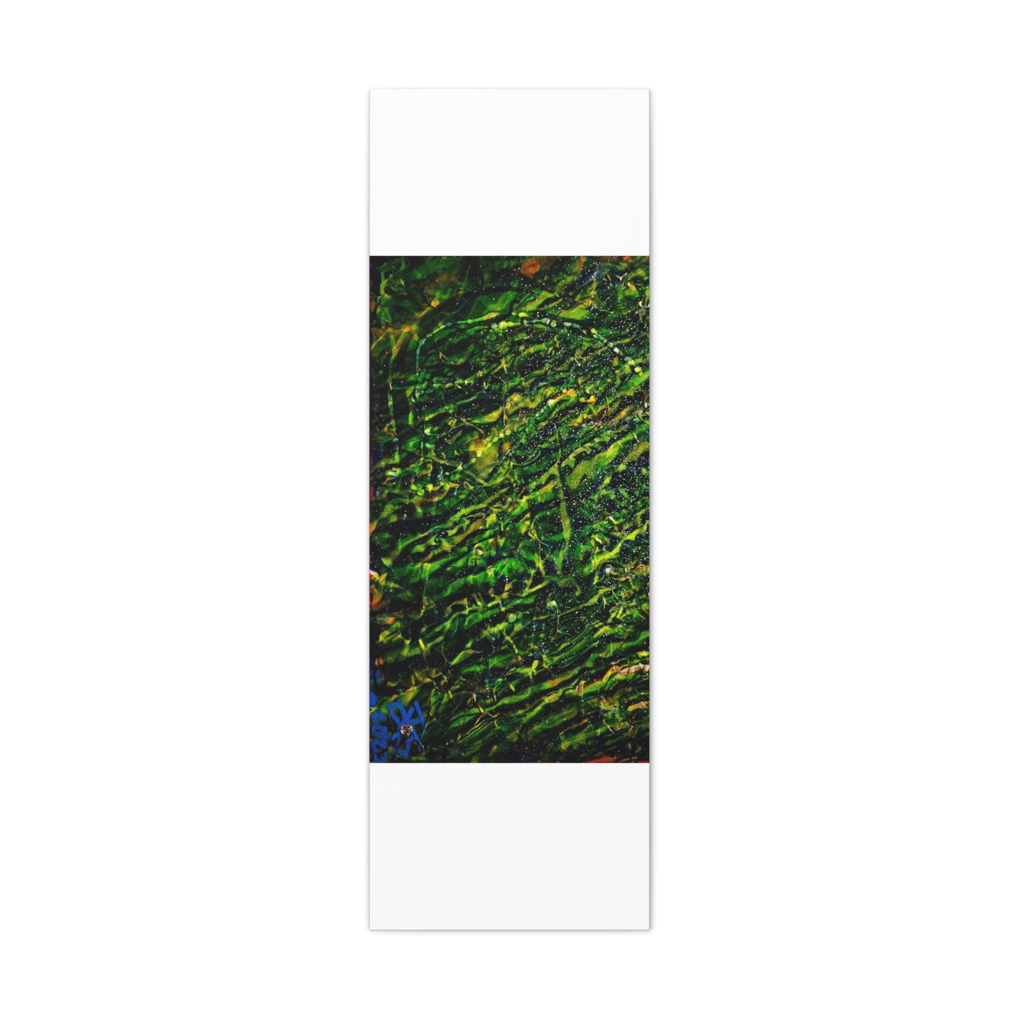 Confessions - Abstract Green Texture Canvas - Matte Stretched Wall Art