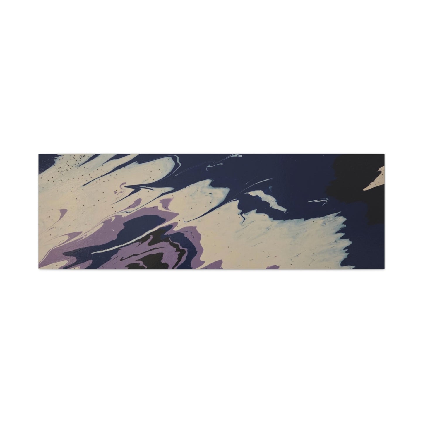 Abstract Navy & Lavender Wave Matte Stretched Canvas (1.25")