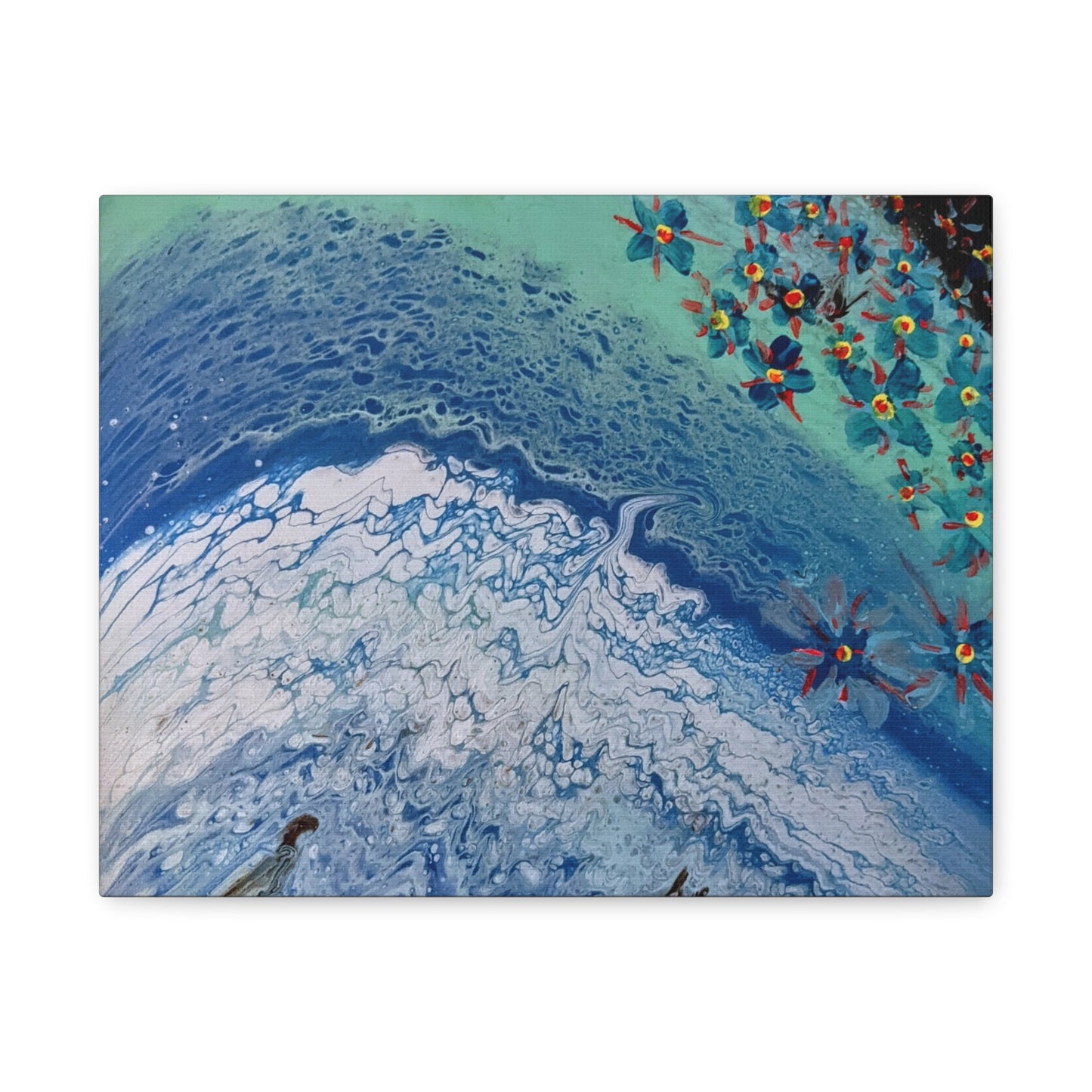 floetrol&flowers - Abstract Matte Canvas Print — Floral Accents Stretched Wall Art