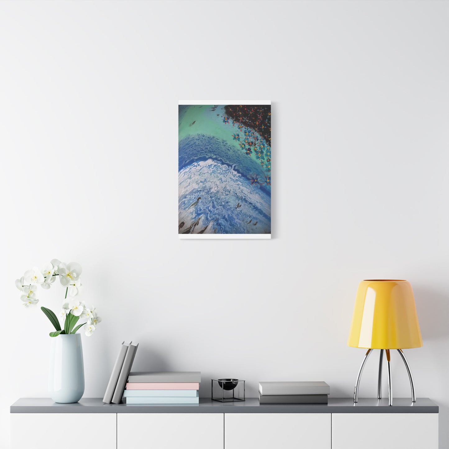 floetrol&flowers - Abstract Matte Canvas Print — Floral Accents Stretched Wall Art