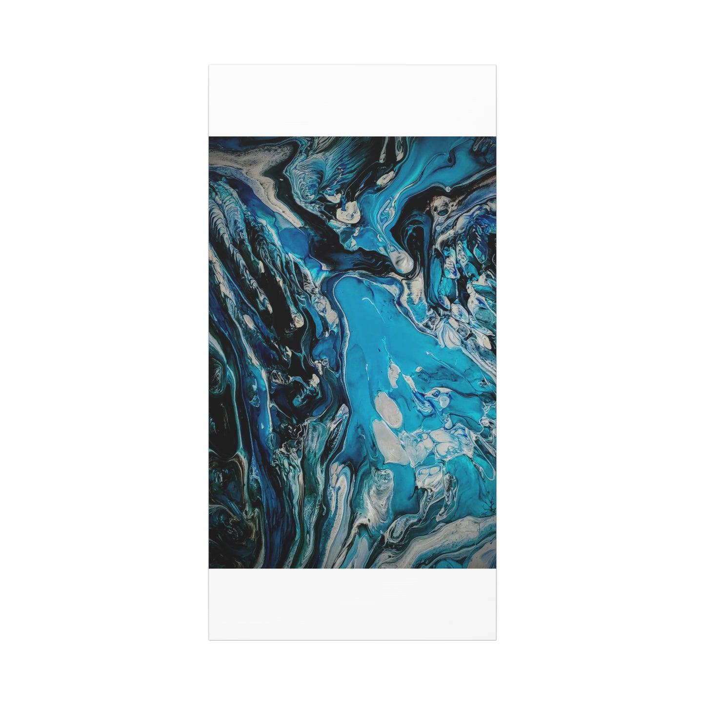 Blue Ocean Abstract Matte Canvas Print — Stretched Wall Art