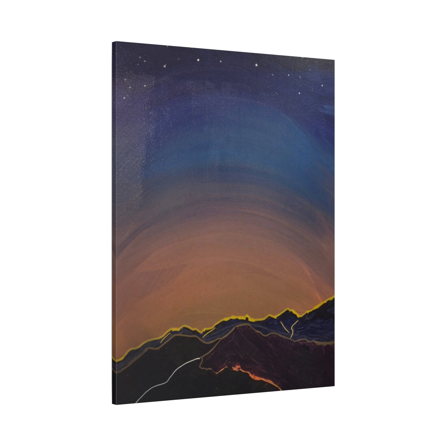 Sunset Mountain Canvas Wall Art - first light — Matte Stretched Landscape Print