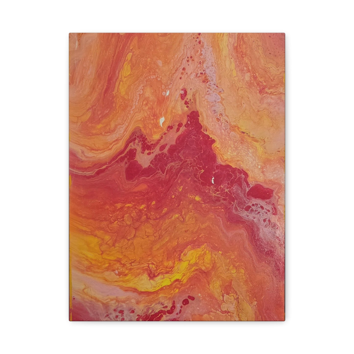 Abstract Pepto Popured - Sunset Swirl Matte Canvas Art - Stretched 1.25"