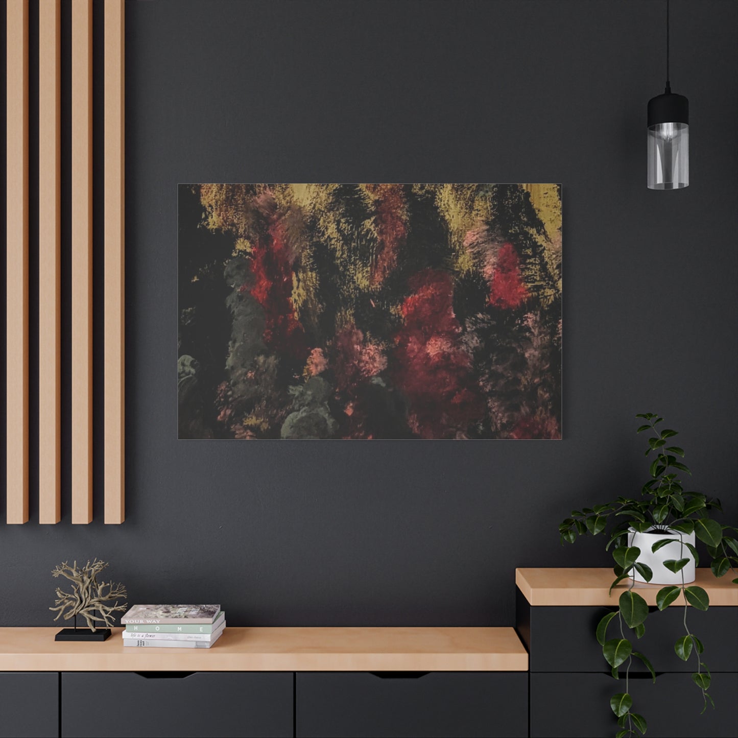 Autumn Forest Nightscape Matte Canvas Print — Stretched 1.25"