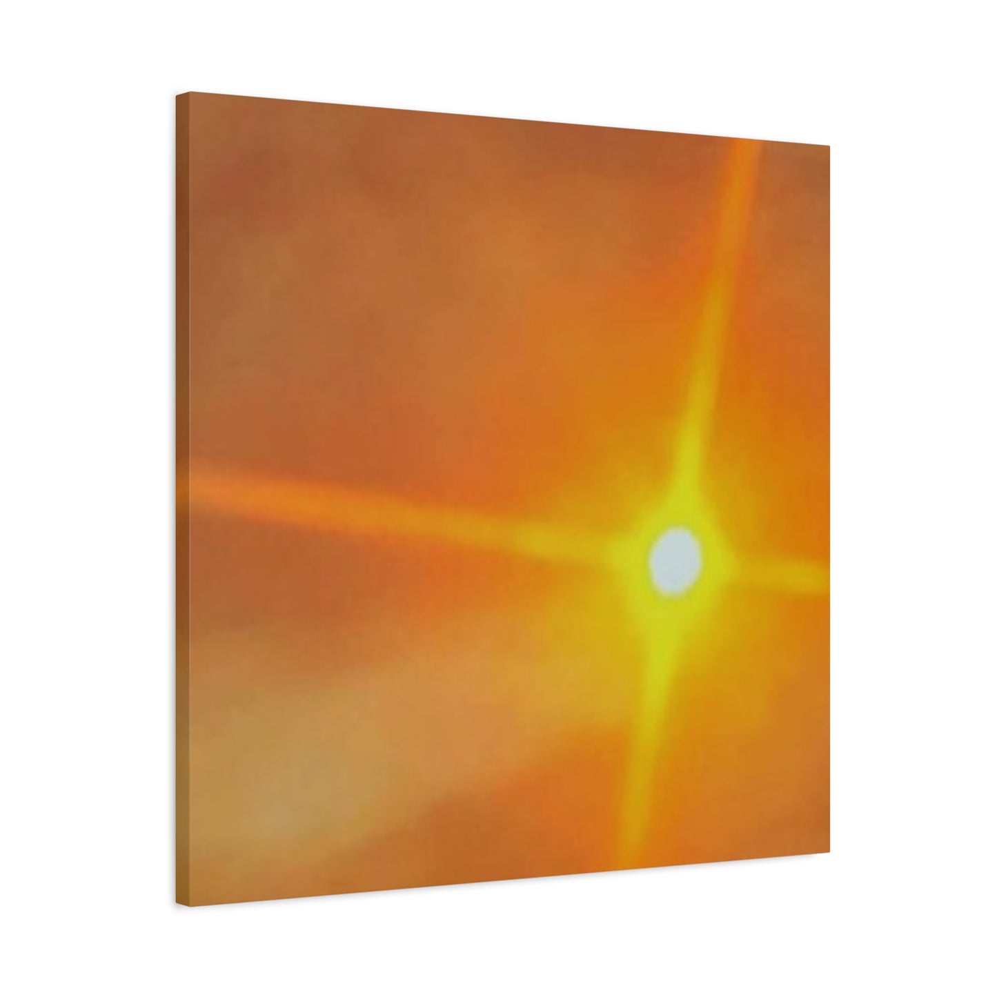 Sunburst Sunset Canvas Print — Warm Abstract Wall Art