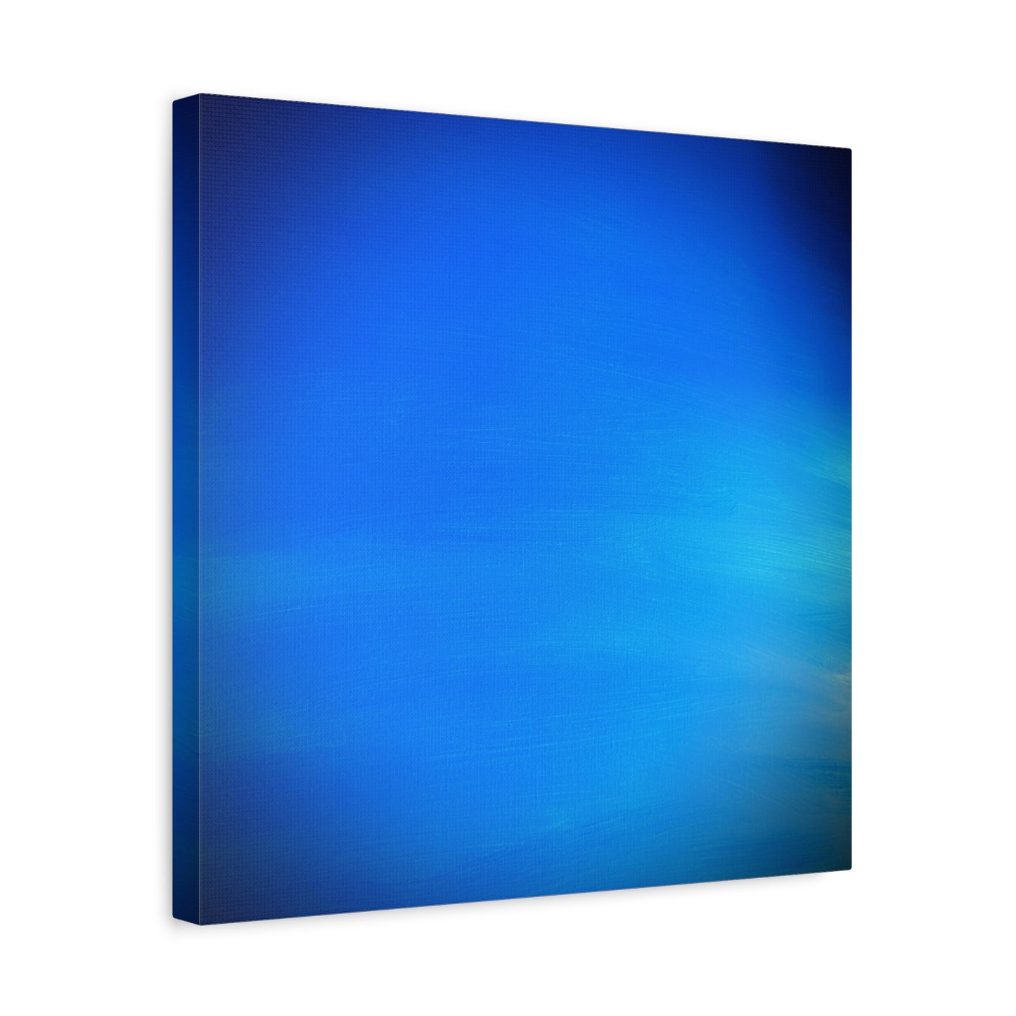 Blue Burst - Gradient Matte Canvas Print — Abstract Ocean Wall Art, Stretched 1.25"