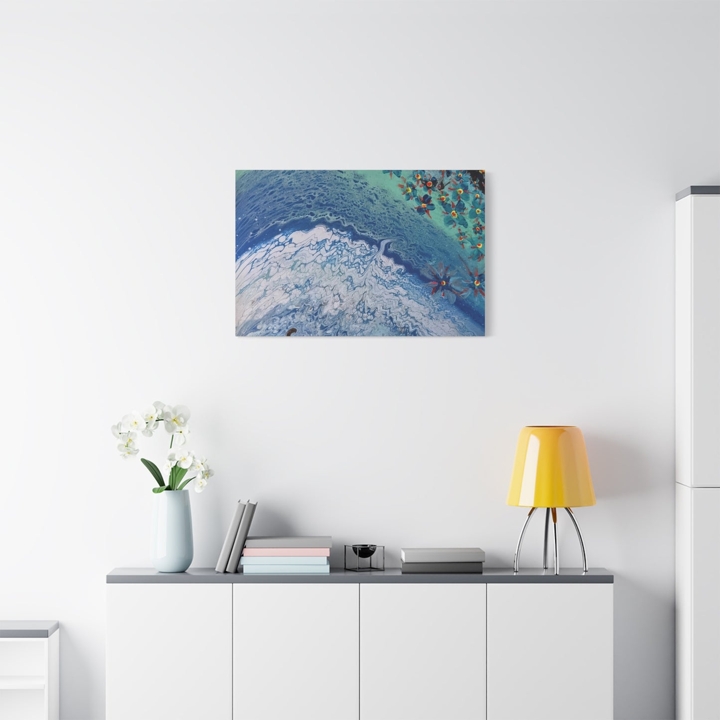 floetrol&flowers - Abstract Matte Canvas Print — Floral Accents Stretched Wall Art