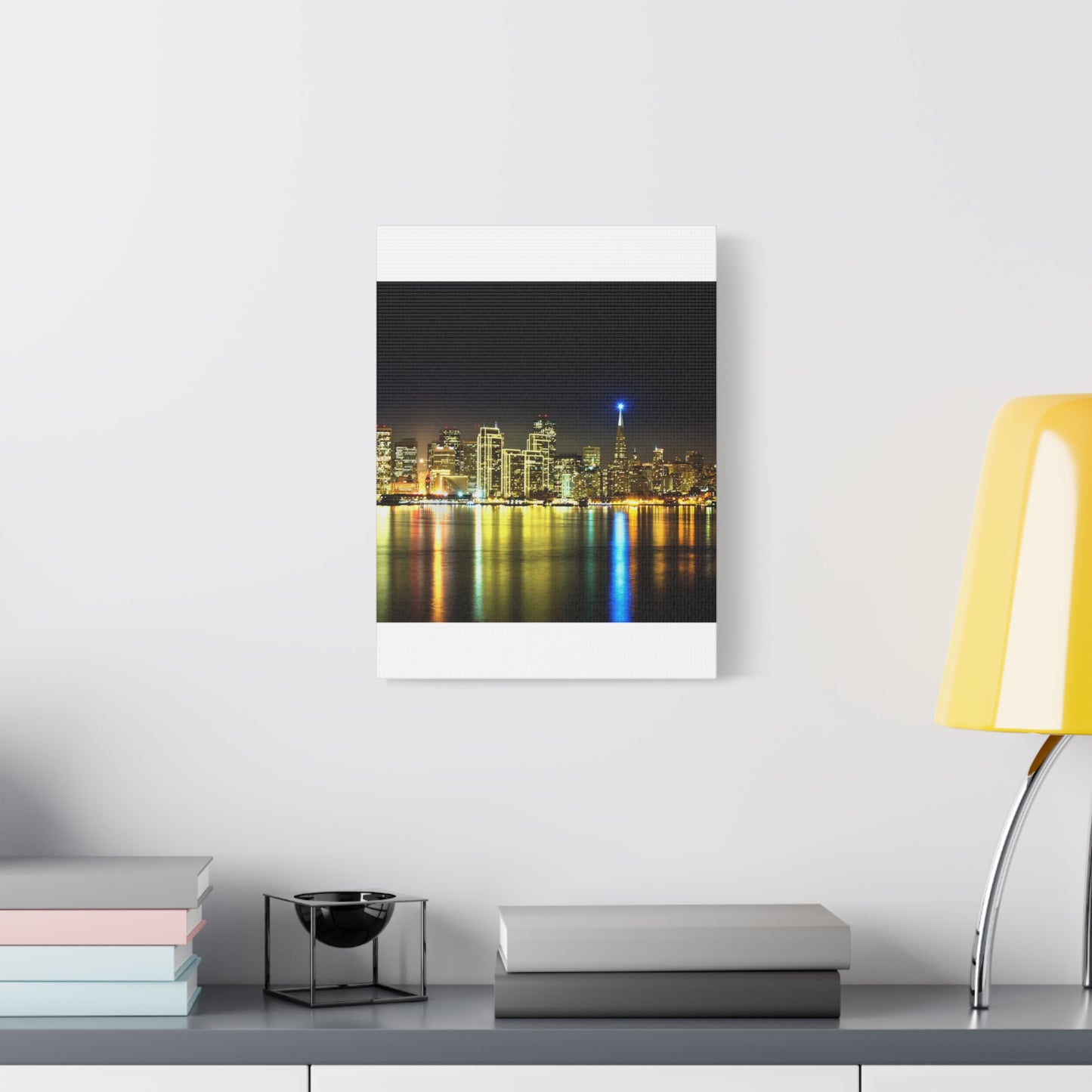 San Francisco Night Skyline Matte Canvas Print — Stretched 1.25"