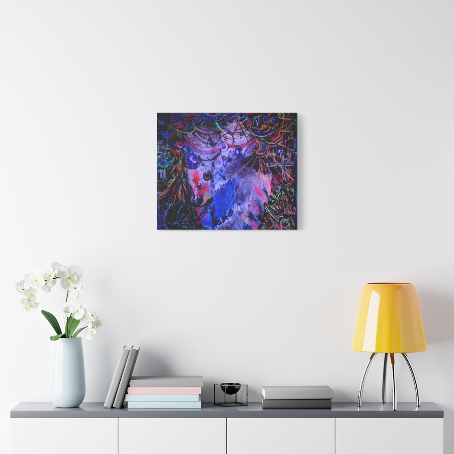 soul_extractions - Abstract Neon Canvas Art - Vibrant Psychedelic Wall Decor
