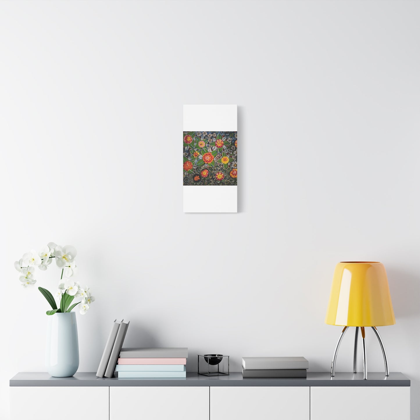 Urban_gardening-04 - Floral Pop Matte Stretched Canvas – Colorful Hand-Painted Garden Wall Art